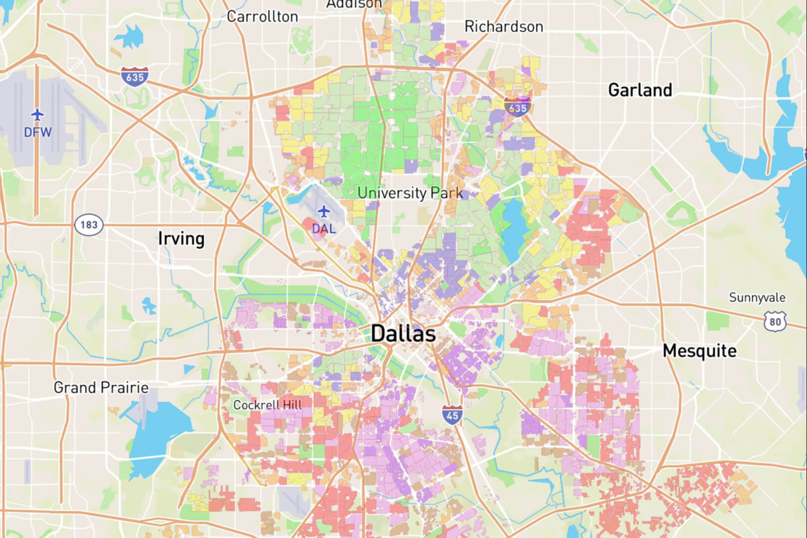 Dallas Map Texas